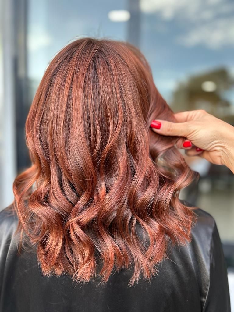 Couleur cuivrée sur boucles souples